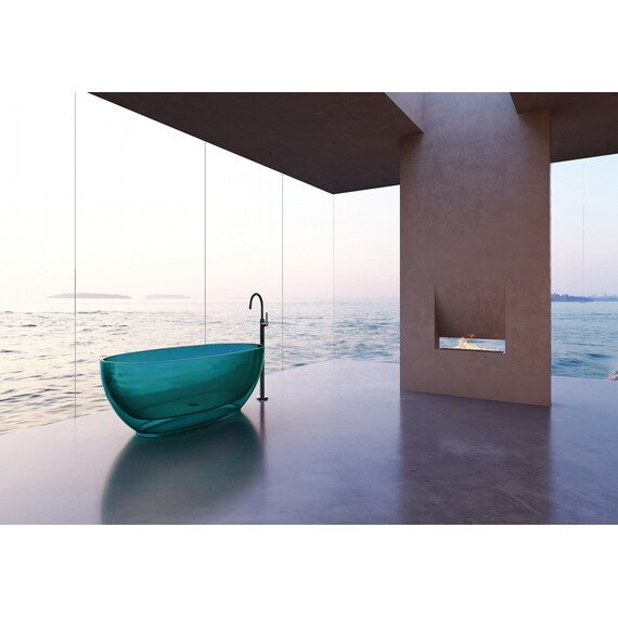 Ванна прозрачная Abber Kristall 170x75 см AT9703Aquamarin, бирюзовый - фото 3