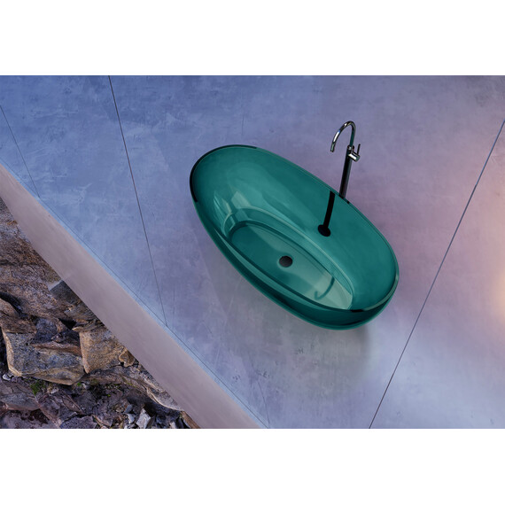 Ванна прозрачная Abber Kristall 170x75 см AT9703Aquamarin, бирюзовый - фото 5