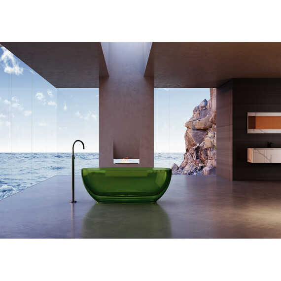 Ванна прозрачная Abber Kristall 170x75 см AT9703Emerald, зеленый - фото 2