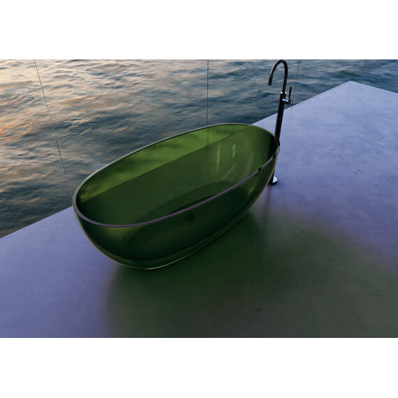 Ванна прозрачная Abber Kristall 170x75 см AT9703Emerald, зеленый - фото 4