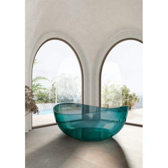 Ванна прозрачная Abber Kristall 150x150 см AT9705Aquamarin, бирюзовый - фото 4