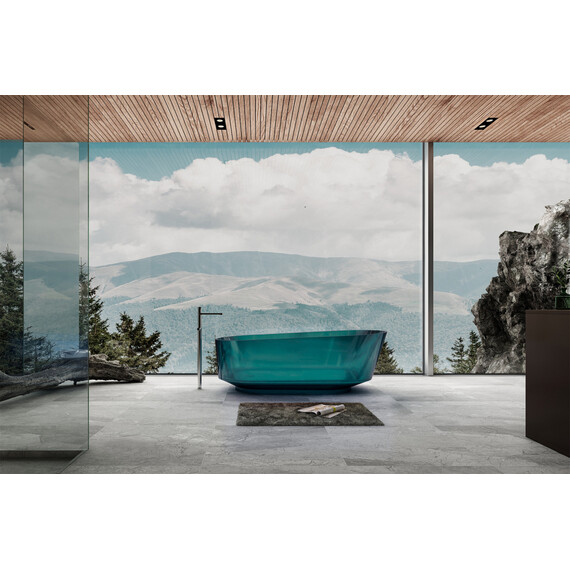 Ванна прозрачная Abber Kristall 170x80 см AT9706Aquamarin, бирюзовый - фото 2