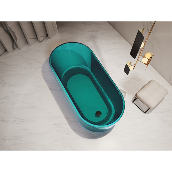 Ванна прозрачная Abber Kristall 170x80 см AT9706Aquamarin, бирюзовый - фото 4