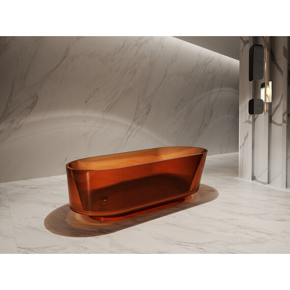 Ванна прозрачная Abber Kristall 170x80 см AT9706Opal, коричневый - фото 4