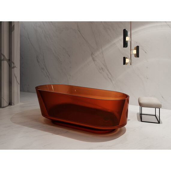 Ванна прозрачная Abber Kristall 170x80 см AT9706Opal, коричневый - фото 5