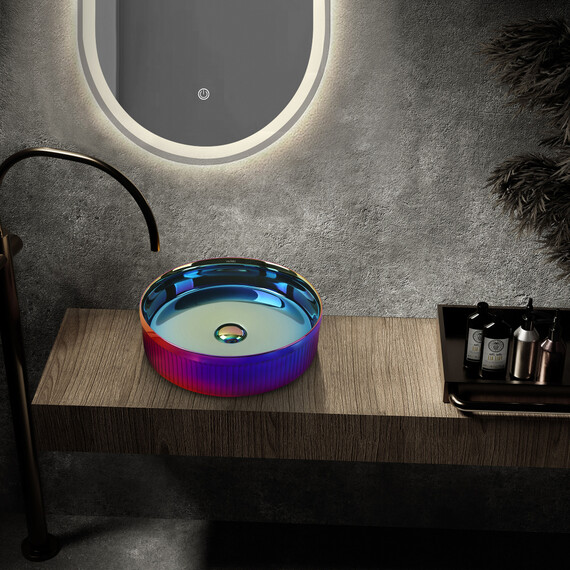 Раковина-чаша Abber Bequem 40 см AC2114Regen, хамелеон - фото 3