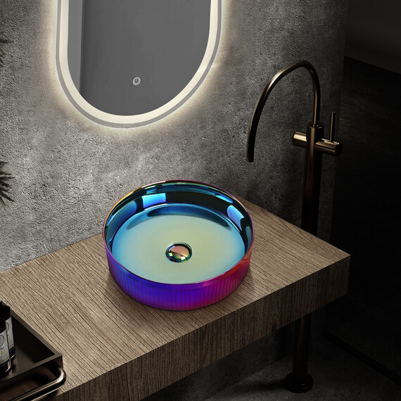 Раковина-чаша Abber Bequem 40 см AC2114Regen, хамелеон - фото 4