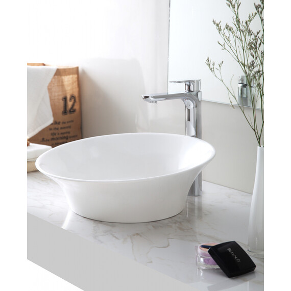 Раковина-чаша Abber Stein 46 см AS2607, белый матовый - фото 2