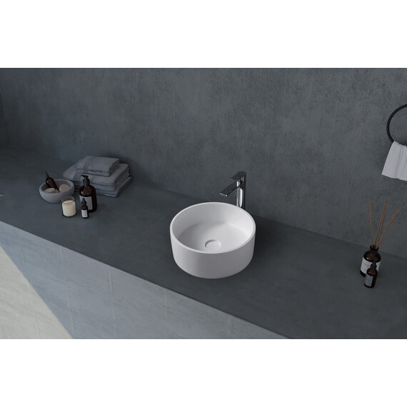 Раковина-чаша Abber Stein 40 см AS2612, белый матовый - фото 2