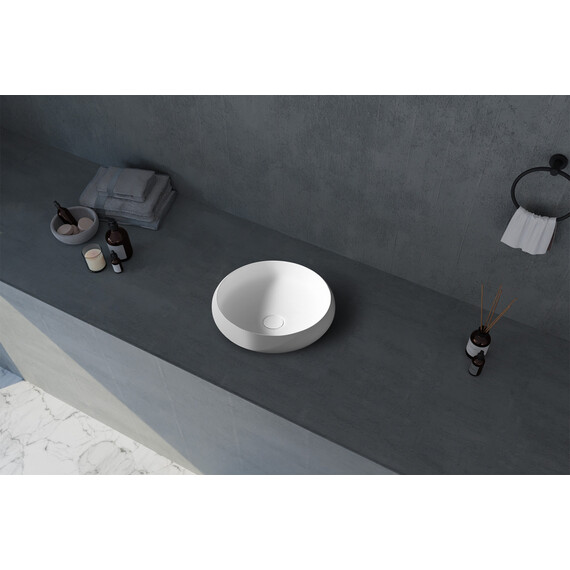 Раковина-чаша Abber Stein 40 см AS2613, белый матовый - фото 2