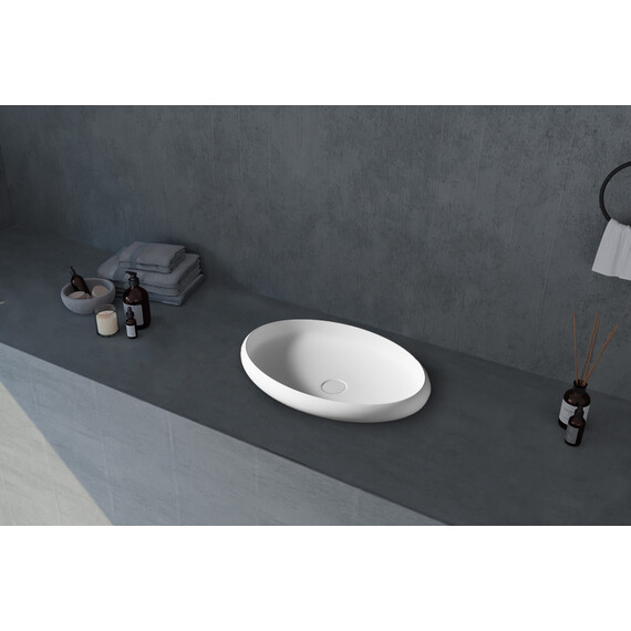 Раковина-чаша Abber Stein 60 см AS2614, белый матовый - фото 2