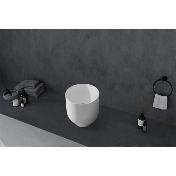 Раковина-чаша Abber Stein 40 см AS2618, белый матовый - фото 2