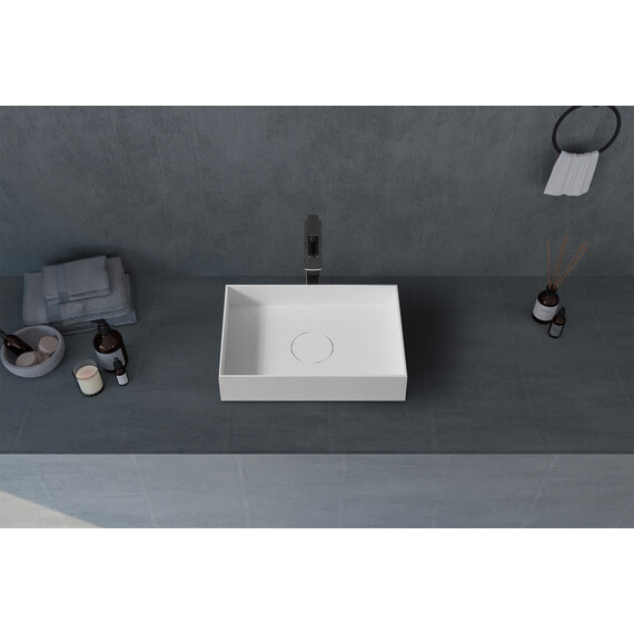 Раковина-чаша Abber Stein 50 см AS2621, белый матовый - фото 2