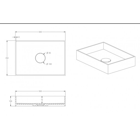 Раковина-чаша Abber Stein 50 см AS2621, белый матовый - фото 4