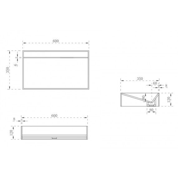 Раковина-чаша Abber Stein 60 см AS2623, белый матовый - фото 4