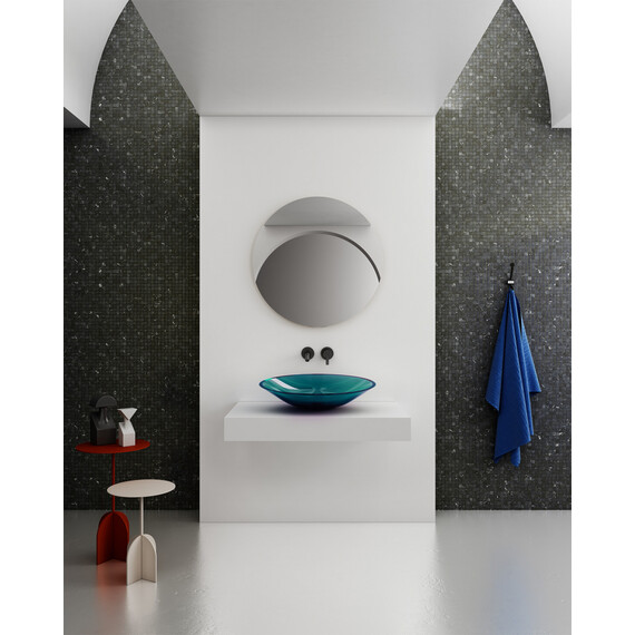 Раковина-чаша прозрачная Abber Kristall 53 см AT2812Aquamarin, бирюзовый - фото 2