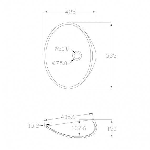 Раковина-чаша прозрачная Abber Kristall 53 см AT2812Aquamarin, бирюзовый - фото 6