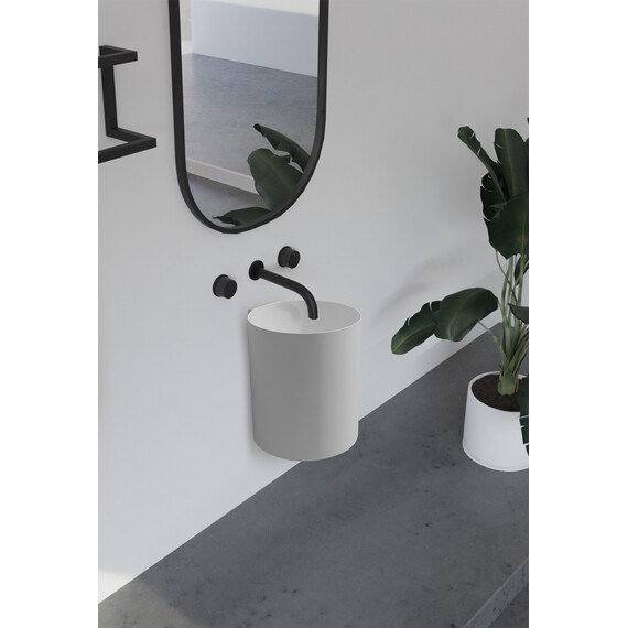 Раковина подвесная Abber Stein 42 см AS2624, белый матовый - фото 4