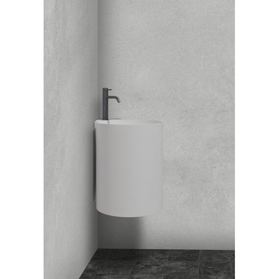 Раковина подвесная Abber Stein 42 см AS2625, белый матовый - фото 3