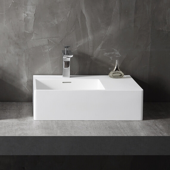 Раковина подвесная Abber Stein 56 см AS2644 L, белый матовый - фото 2