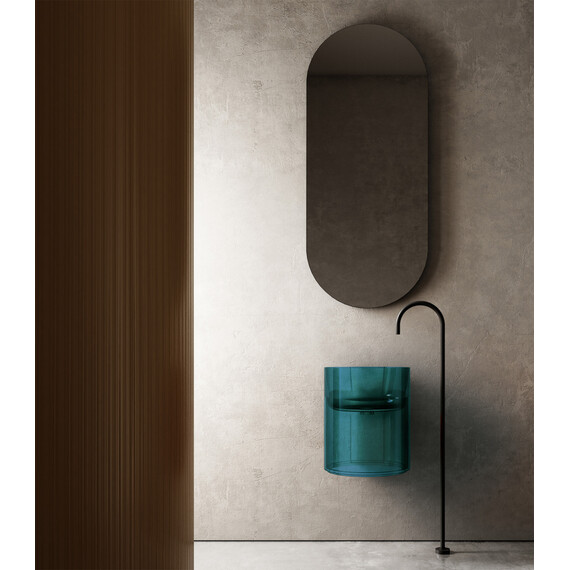 Раковина подвесная прозрачная Abber Kristall 42 см AT2704Aquamarin, бирюзовый - фото 2