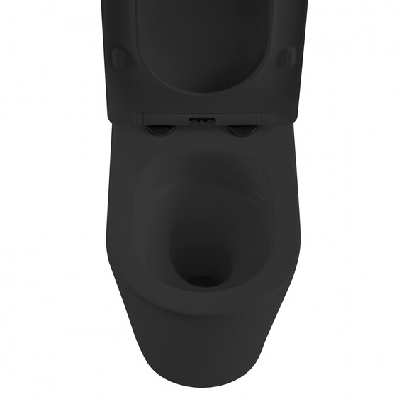 Унитаз-компакт безободковый Abber Bequem AC1112TMB с крышкой микролифт, черный матовый, Цвет производителя: чёрный - фото 21