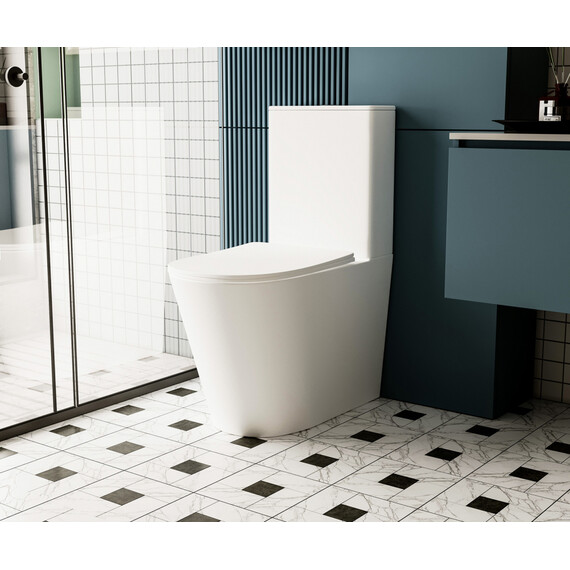 Унитаз-компакт безободковый Abber Bequem AC1112TMW с крышкой микролифт, белый матовый, Цвет производителя: белый матовый - фото 13