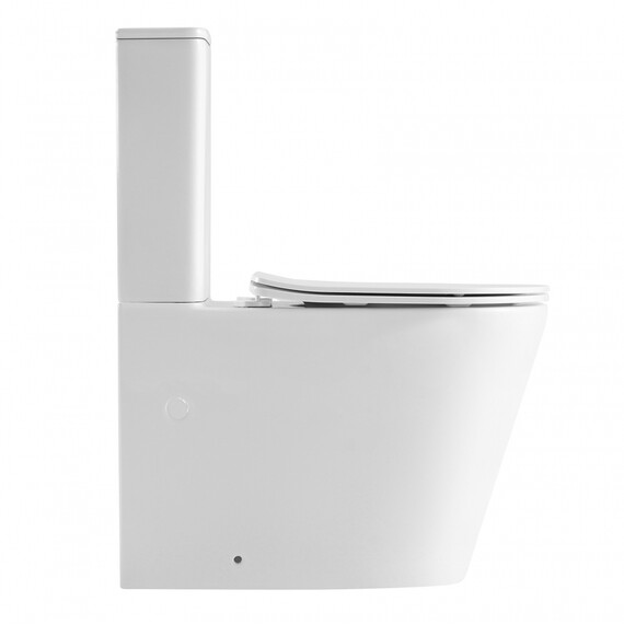 Унитаз-компакт безободковый Abber Bequem AC1112TMW с крышкой микролифт, белый матовый, Цвет производителя: белый матовый - фото 15