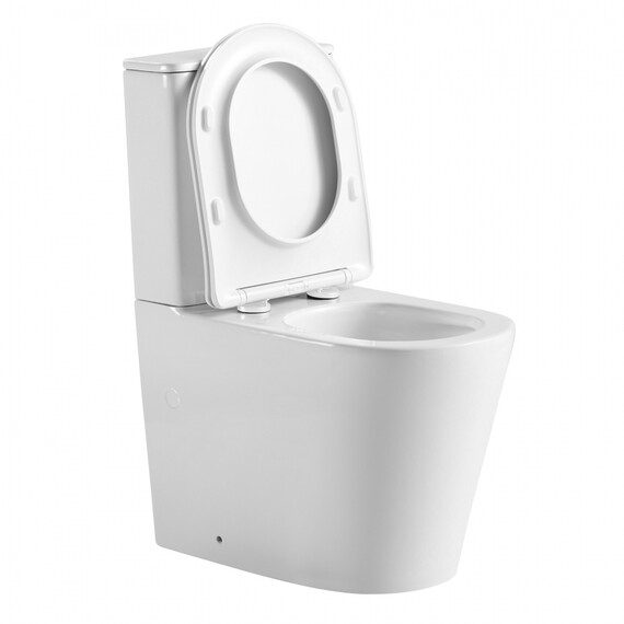 Унитаз-компакт безободковый Abber Bequem AC1112TMW с крышкой микролифт, белый матовый, Цвет производителя: белый матовый - фото 18