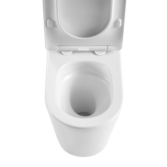 Унитаз-компакт безободковый Abber Bequem AC1112TMW с крышкой микролифт, белый матовый, Цвет производителя: белый матовый - фото 19