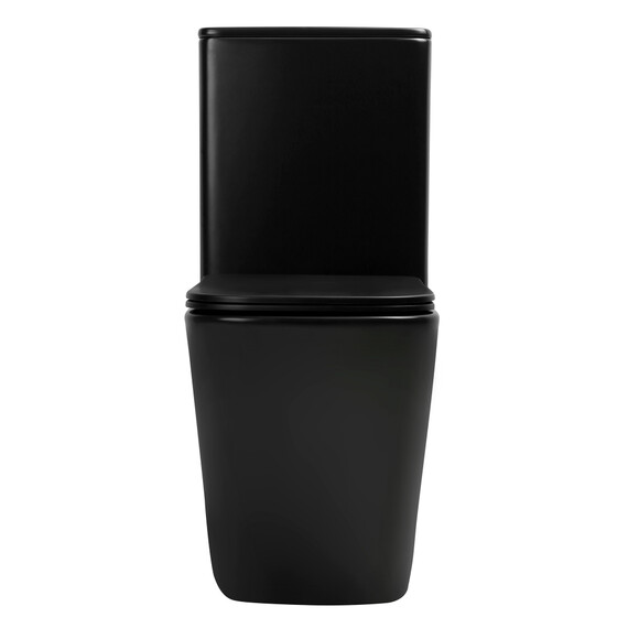 Унитаз-компакт безободковый Abber Rechteck AC1210TMB (смыв торнадо) с тонкой крышкой микролифт, чёрный матовый, Цвет производителя: чёрный матовый - фото 16