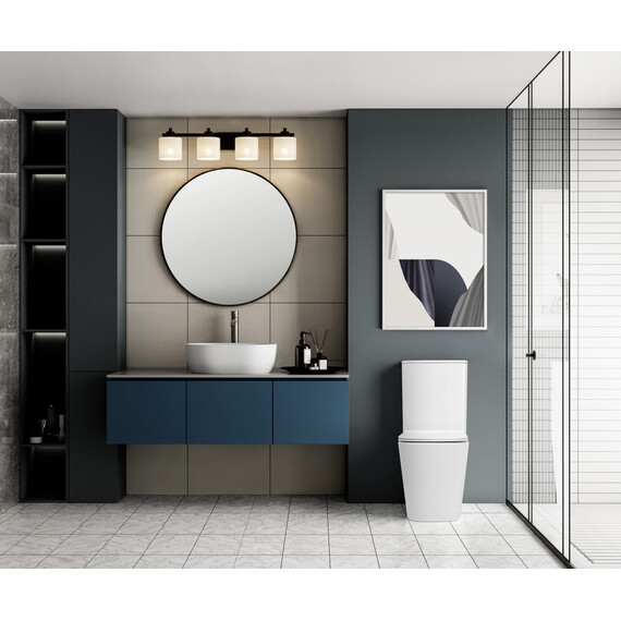 Унитаз-компакт безободковый Abber Rechteck AC1210 с тонкой крышкой микролифт (выпуск горизонтальный), Цвет производителя: белый матовый - фото 12