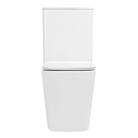 Унитаз-компакт безободковый Abber Rechteck AC1210 с тонкой крышкой микролифт (выпуск горизонтальный), Цвет производителя: белый матовый - фото 16