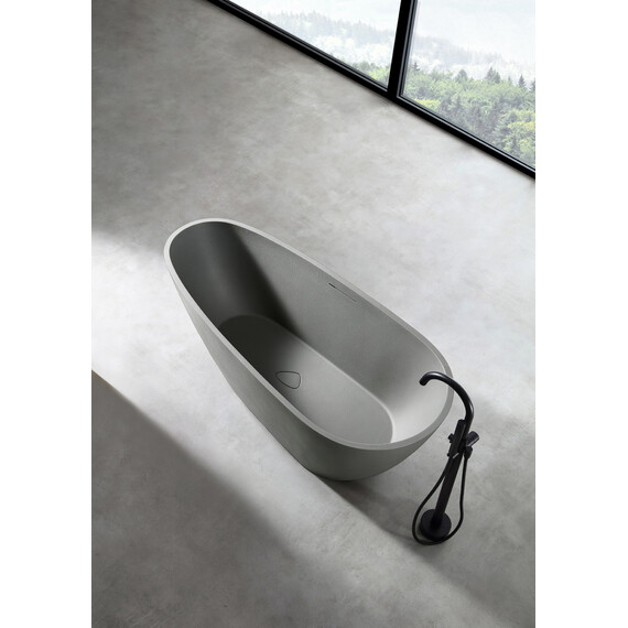 Ванна отдельностоящая Abber Dortmund 170x75 см AM9911MLG, светло-серый матовый - фото 9