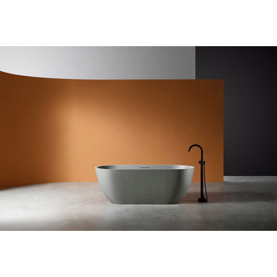 Ванна отдельностоящая Abber Frankfurt 170x75 см AM9941MLG, светло-серый матовый - фото 8