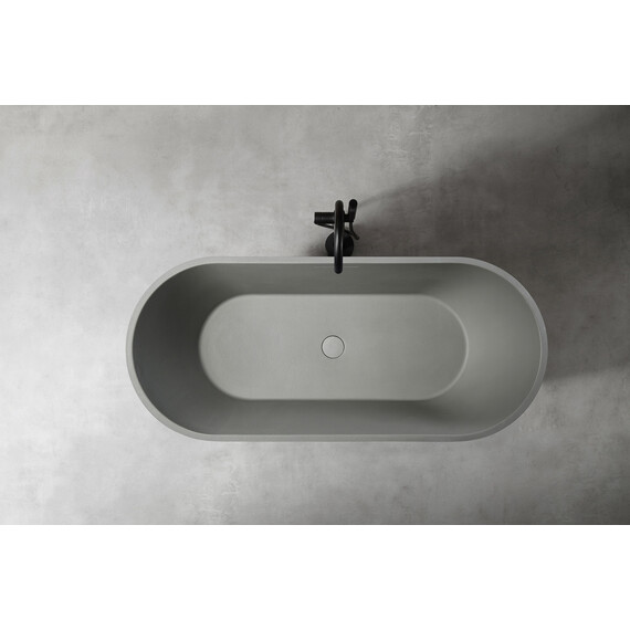 Ванна отдельностоящая Abber Frankfurt 170x75 см AM9941MLG, светло-серый матовый - фото 10