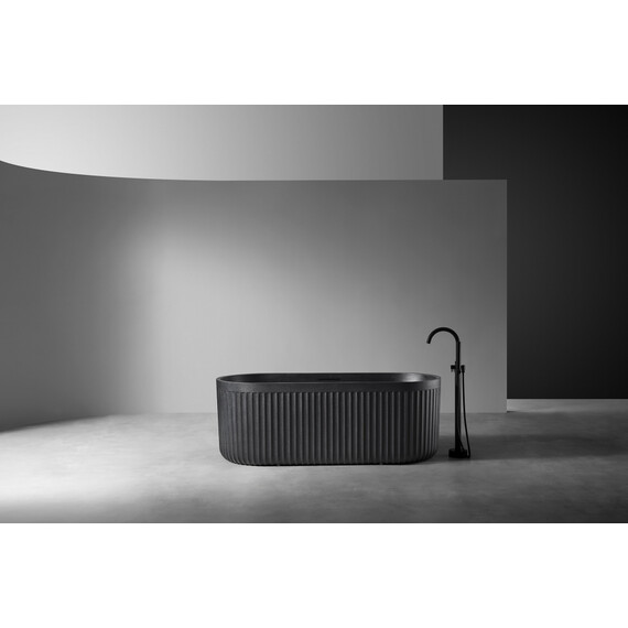 Ванна отдельностоящая Abber Stuttgart 170x75 см AM9925B, чёрный матовый - фото 8