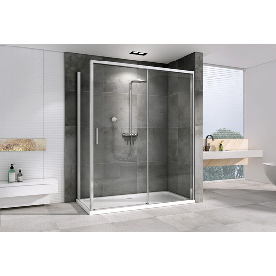 Душевое ограждение Abber Komfort 130х100 см AG93130-S102 (стекло 8 мм) хром/прозрачное - фото 2