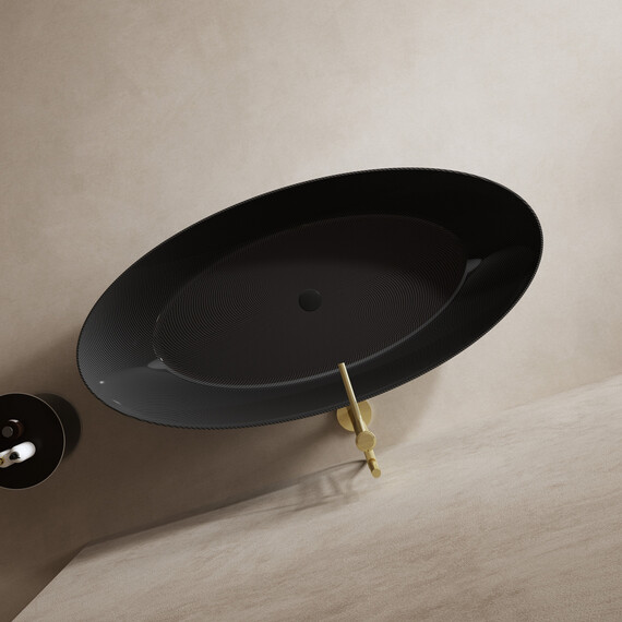 Ванна отдельностоящая Abber Karbon 180x85 см AK9002-1.8, чёрный - фото 6