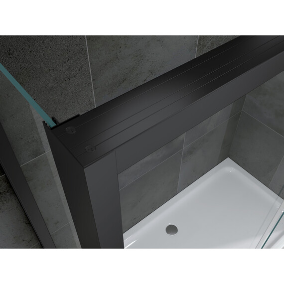 Душевое ограждение Abber Komfort 130х100 см AG93130B-S102B (стекло 8 мм) чёрный/прозрачное - фото 3