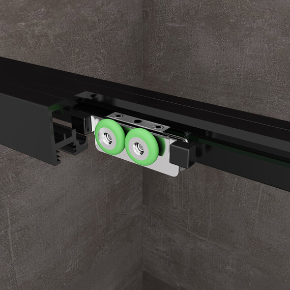 Душевое ограждение Abber Komfort 160х100 см AG93160B-S102B (стекло 8 мм) чёрный/прозрачное - фото 5