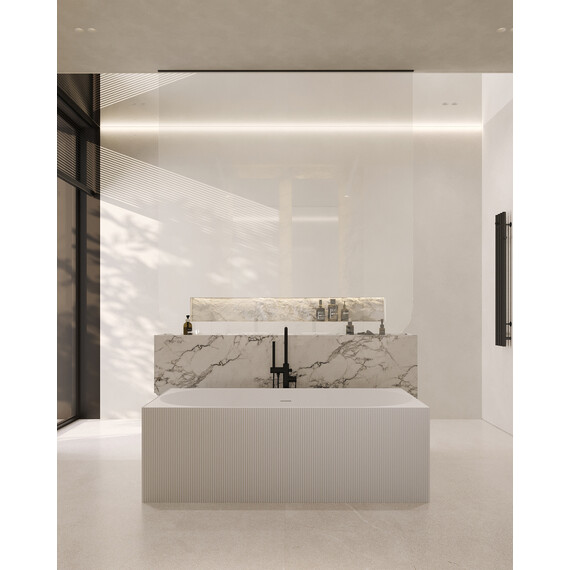 Ванна каменная Abber Stein 170x75 см AS9603, белый матовый - фото 8