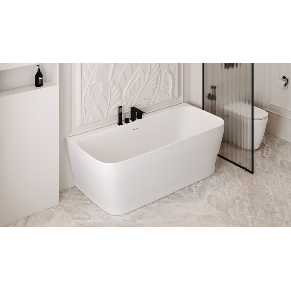 Ванна каменная Abber Stein 170x80 см AS9616, белый матовый - фото 10