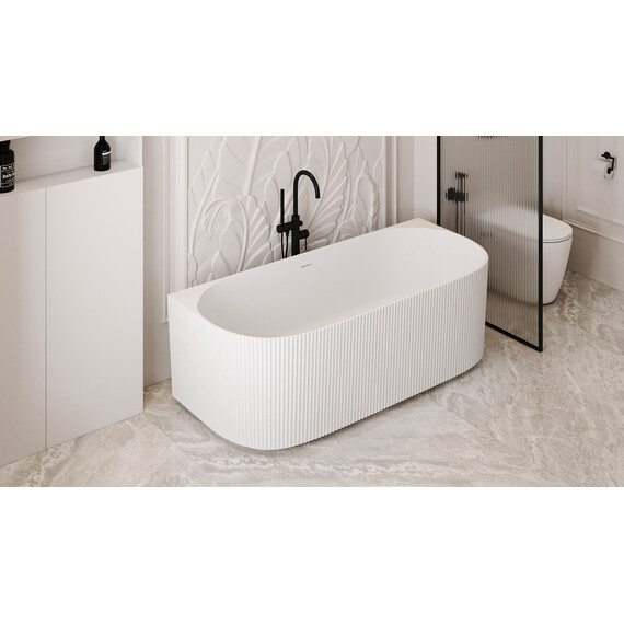 Ванна каменная Abber Stein 170x75 см AS9630, белый матовый - фото 9
