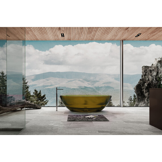 Ванна прозрачная Abber Kristall 180x85 см AT9702Vesuvian, оливковый - фото 2