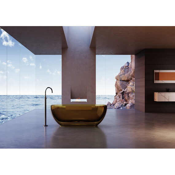 Ванна прозрачная Abber Kristall 170x75 см AT9703Vesuvian, оливковый - фото 2