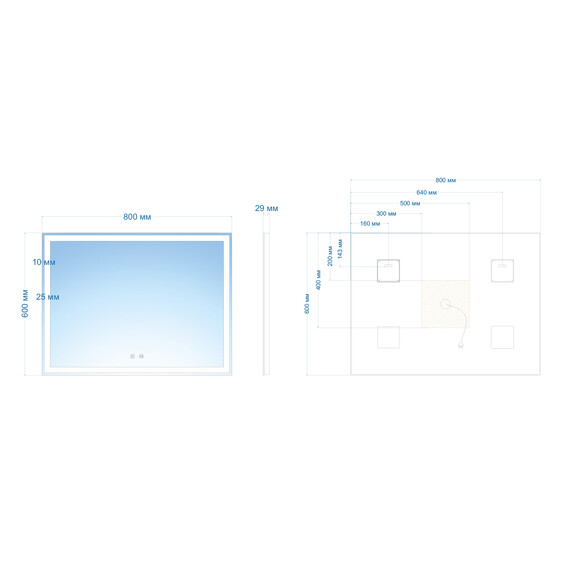 Зеркало Abber See 80 см AG6104SP - фото 3