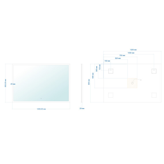 Зеркало Abber See 120 см AG6107SXL-1.2 - фото 3