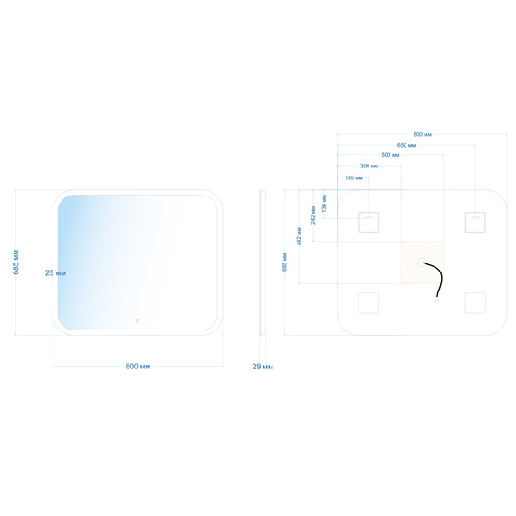 Зеркало Abber See 80 см AG6109S-0.8 - фото 3