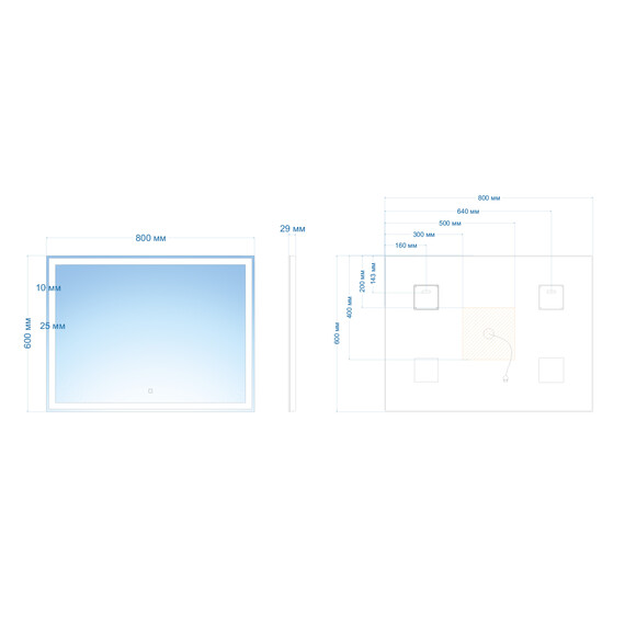 Зеркало Abber See 80 см AG6116S - фото 3